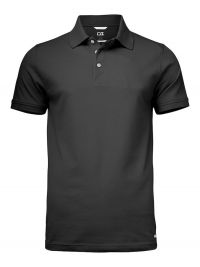 Poloshirt schwarz Herren von Cutter & Buck mit UV-Schutz und klassischem Schnitt